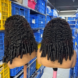Pelucas de Cabello Rizado Birmano Natural WXJ, Pelucas con Frente de Encaje 13x4, Densidad del 300%, Ondas de Agua, 22 Pulgadas, 12A, Doble Trama, Pelucas de Cabello Humano 100% - Product Image 3