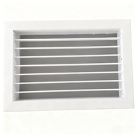 Grille de ventilation en alliage d'aluminium ajustable personnalisable monocouche pour sortie d'air d'usine industrielle et d'atelier