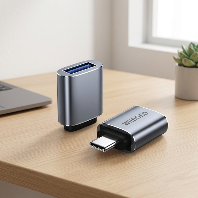 Aluminum Alloy USB-C to USB-A OTG Adapter with USB 3.2 Gen1 5Gbps High Speed for Windows/Mac/Android Laptops & Phones