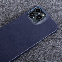 Étui en cuir véritable imperméable et résistant aux chocs pour iPhone 14 13 Pro Max housse Mobile en cuir texturé de luxe