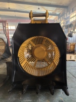 Bécher de criblage hydraulique rotatif SLN 5-6 tonnes pour excavatrice, attache mobile portable pour la séparation du sol et du gravier en construction