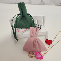 Pochette à cordon en microfibre suédée, sac à bijoux, sac de rangement en velours, sac d'emballage pour bagues, boucles d'oreilles, ornements et colliers