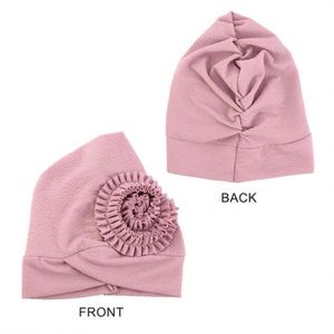 Foulard multifonction prêt à expédier pour femme, accessoires floraux, turban torsadé de couleur unie, hijab musulman d'été pour l'extérieur - Product Image 4