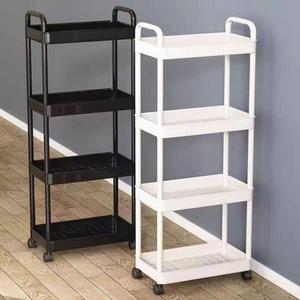 Chariot en plastique 30 cm à 3 niveaux avec roulettes pour rangement domestique, chambre et cuisine - Product Image 1