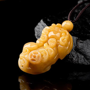 Pendentif en jade naturel Pi Xiu vert pois, style chinois, bestioles mythiques, cadeau avec certificat d'évaluation PX33 - Product Image 2
