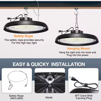 Lampe LED UFO High Bay 100W 200W 300W en aluminium, étanche IP65, haute luminosité, pour hangars d'aviation, garages, ateliers