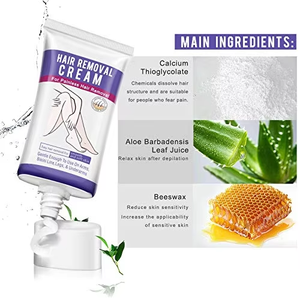 Label privé crème épilatoire indolore <span class=keywords><strong>pour</strong></span> femmes peau sensible zone du bikini dépilatoire aloès naturel <span class=keywords><strong>pour</strong></span> les aisselles - Product Image 4