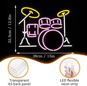 Multicolored Round Warm White LED <strong>Neon</strong> Light for Wall Decor <strong>Battery</strong> <strong>Operated</strong> <strong>Sign</strong> for Bar - Product Image 3
