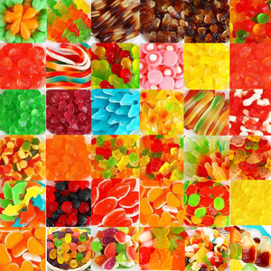 Bonbons gélifiés <span class=keywords><strong>halal</strong></span> en gros, saveurs de fruits assorties, sucrés et acidulés, en forme de sable, friandises et snacks - Product Image 1