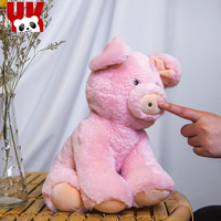 Jouets en peluche personnalisés, cochon rose mignon, peluche douce, animaux en peluche rembourrés de coton PP, 31-50 cm, unisexe