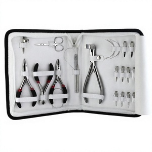 Kit Profesional de 10 Piezas para Extensiones de Cabello, Alicates para Cuentas de Cabello con Micro Cuentas, Pinzas de Cocodrilo, Tijeras, Agujas, Herramienta para Dedos - Product Image 1