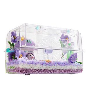 Casa Grande para Hámsteres, de Plástico PET, Rectangular, Transparente, con Accesorios para Cobayas, Animales Pequeños y Erizos - Product Image 1