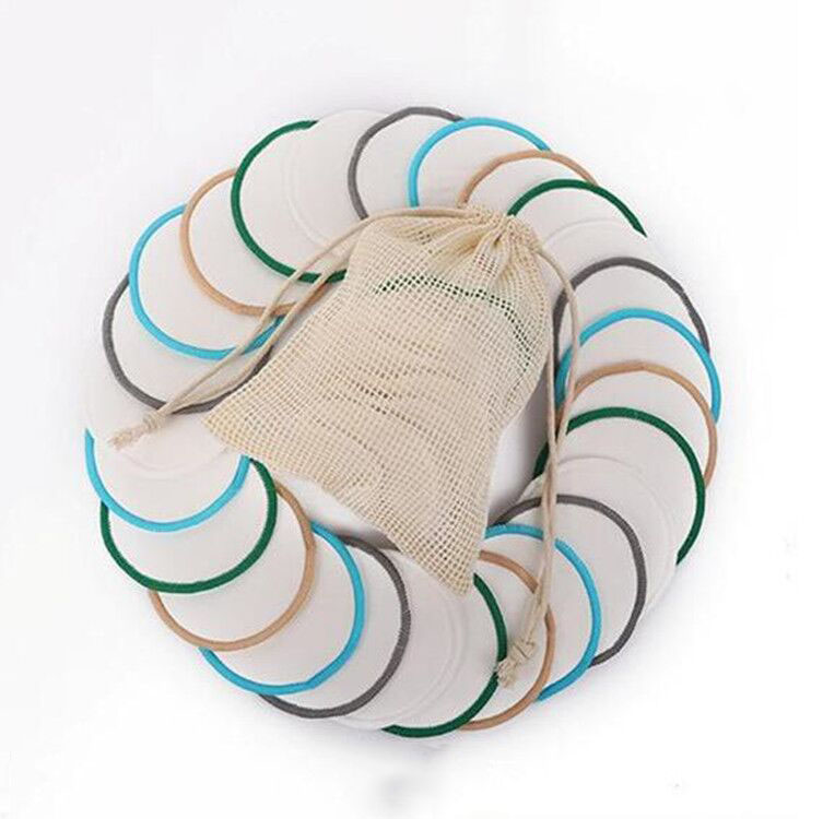 2020 многоразовая 8 см круглая Подушечка для снятия макияжа из хлопкового бамбукового волокна