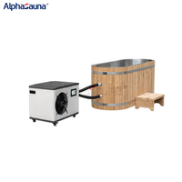 Nouveau design – Équipement de refroidissement pour bain de glace en bois, pour 4 personnes, avec option combo de refroidisseur pour bain froid