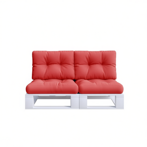 Ensemble de coussins de palettes d'extérieur rouges 23,6 x 15,7 x 4,7 pouces, résistants à l'eau, amovibles, lavables, utilisables toute l'année - Product Image 1