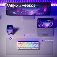 Clavier Veekos Shine60 HE à déclenchement rapide, disposition 60%, clavier à interrupteurs magnétiques avec boîte à lumière DIY