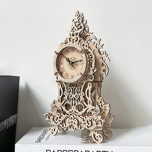 Modèle de <span class=keywords><strong>puzzle</strong></span> <span class=keywords><strong>3D</strong></span> créatif horloge à pendule vintage en <span class=keywords><strong>bois</strong></span> modèle d'assemblage <span class=keywords><strong>difficile</strong></span> décoration de la maison <span class=keywords><strong>puzzle</strong></span> en forme spéciale - Product Image 4