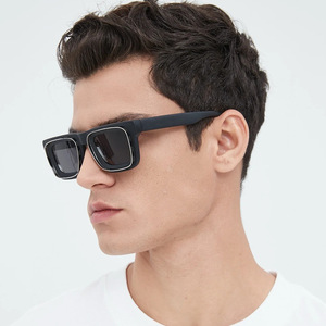 Logo Custom 2025 Vintage Rectangle Sun Glasses UV400 Small <b>Frame</b> <b>Square</b> <b>Sunglasses</b> for Men Women - Product Image 3