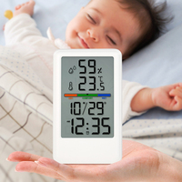 Thermomètre de table électronique intelligent pour la maison, moniteur de température et d'humidité, hygromètre numérique LCD