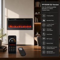 Thermostat numérique encastrable avec élément chauffant filaire, chauffage intelligent Wi-Fi pour foyer et poêle de salon