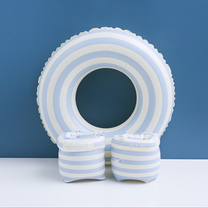 Verano playa deporte acuático inflable PVC brazo bandas flotantes mangas piscina brazo flotadores y anillo de natación a juego para niños