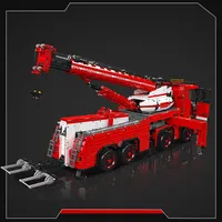 Mould King 19008 MOC City Car, Camión de Remolque Motorizado con Control Remoto por Aplicación, Modelo de Bloques de Construcción para Adultos, Kit de Ensamblaje DIY, Regalos, Juego de Bloques de Construcción