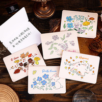 Cartes de vœux vintage personnalisées en gros, design floral, grand format, carte postale pour la fête des enseignants, cadeau de remise de diplôme pour étudiants