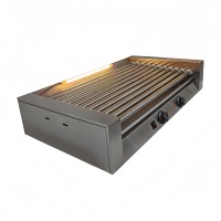 Machine à hot-dogs professionnelle à 11 rouleaux, 75 cm, en acier inoxydable 304, 2750 W, 220 V, pour snack-bars et supérettes