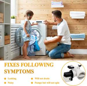 W10130913 WPW10730972 W10730972 W10117829 Conjunto de Bomba de Desagüe para <span class=keywords><strong>Lavadora</strong></span> - Compatible con <span class=keywords><strong>Whirlpool</strong></span> <span class=keywords><strong>Duet</strong></span> Maytag 2000-4000 para HE2T - Product Image 4