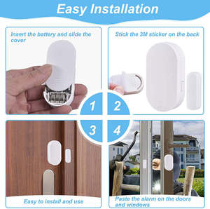 Sensor de Puerta Inalámbrico con Detector de Presencia Daytech 2025, Sistema de Alarma, Sensor de Contacto, Batería Alcalina, Alarma de 130 dB, 433 MHz - Product Image 4