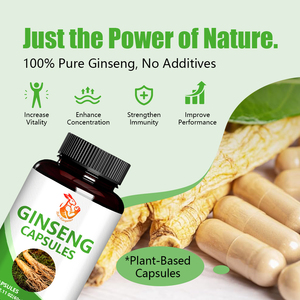 Suplementos Herbales Naturales al por Mayor de Fábrica: Cápsulas de Ginseng con Fibra Dietética, Polvo de Raíz de Ginseng, Apoyo Antioxidante Dietético - Product Image 6