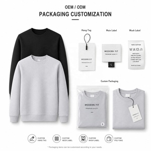 Sudadera Unisex de Otoño con Logotipo Personalizado Bordado al por Mayor, 320g, Algodón y Elastano, Cuello Redondo, Etiqueta Privada, Tallas Grandes S-4XL - Product Image 5