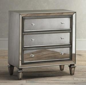 Phong cách Retro Châu Âu cổ điển phong cách cung điện cổ xưa gương để làm bàn cạnh giường ngủ khung gỗ cũ - Product Image 5