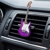Diffuseur de parfum pour grille d'aération de voiture, design guitare rock unique, fait main, désodorisant pour voiture