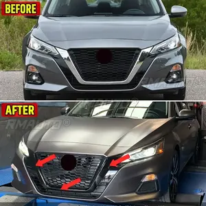3 piezas de molduras decorativas para la parrilla delantera del coche Nissan Altima 2019-2021, cubiertas de marco para parrillas de carreras, adhesivos decorativos - Product Image 6