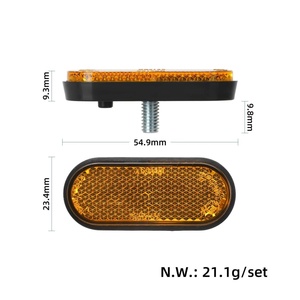 Réflecteur avant jaune d'origine pour trottinette électrique Xiaomi 4Lite (2ème génération) 48V, bande réfléchissante de fourche avant pour réparation - Product Image 3