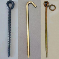 Barres d'armature en acier, pointes, calibre 10/11/12/16, galvanisées, agrafes de jardin, J-Pegs, résistance à la cisaillement de 5000 lb, capacité de charge de 420 lb