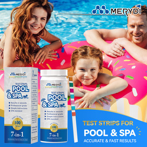 Tiras Reactivas para <span class=keywords><strong>Piscina</strong></span> y Spa 7 en 1, Tiras Reactivas para Jacuzzi para pH, Cloro, Bromo, Dureza, Alcalinidad, Ácido Cianúrico - Product Image 6