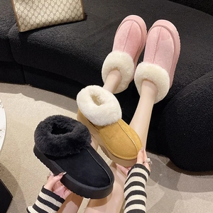 Women Winter Loafer Fluffy <strong>Furry</strong> Warm Soft Fur Thick Sole Platform <strong>Slippers</strong> <strong>Boots</strong> - Product Image 3