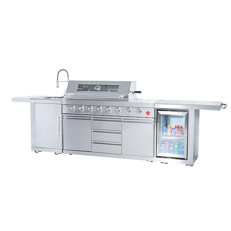 Custom Outdoor Kitchen Garden Stainless Steel Outdoor Bbq Kitchen with ...