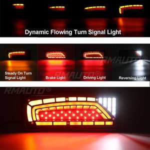 2PCS 24V Feux arrière dynamiques à défilement de couleur, clignotants, feux de freinage et feux de recul pour voiture, remorque, camion, poids lourd 33x14CM - Product Image 2
