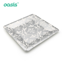 Plateau rectangulaire jetable pour desserts, couleur personnalisée or, papier compostable, résistant à l'huile et à l'eau, vaisselle de qualité alimentaire, plat de service pour le camping