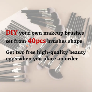 ชุดแปรงแต่งหน้า13ชิ้น,ชุดแปรงแต่งหน้าหินอ่อนทรงกลมพิมพ์ลายสำหรับใบหน้าพร้อมกล่องบรรจุภัณฑ์สีดำ - Product Image 5