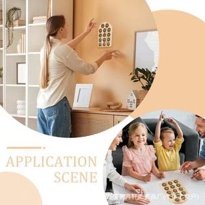 Support de rangement mural ou de bureau en bois multicouche pour badges et pièces de monnaie, forme arquée, 6 couches, design polygonal - Product Image 1