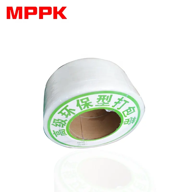 White Belt 12MM Polypropylene PP Band Strap for semi automatic machine