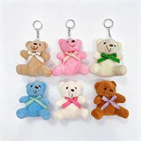 Porte-clés tendance en peluche douce, adorable pendentif de sac en forme d'ours en peluche pour femme, fille, cadeau de Saint-Valentin, de mariage ou de Noël
