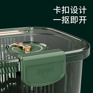 Rice Storage <b>Jar</b> Rectangle Airtight Seal Lid Home Use Moisture Proof Insect Proof Kitchen Storage Container - Product Image 3