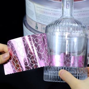 Étiquette personnalisée de luxe avec estampage à chaud doré sur papier texturé adhésif pour bouteilles de vodka, bière, vin et emballages - Product Image 4