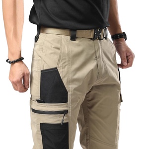 신상 남성용 아웃도어 루즈 캐주얼 팬츠 오버롤 방풍 방수 패치워크 롱 스트레이트 트레이닝 팬츠 전술 바지 - Product Image 4