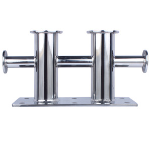 Poste de Acero Inoxidable 316 con Doble Cruzeta para Anclaje de Cuerdas en Muelles Náuticos - Product Image 1